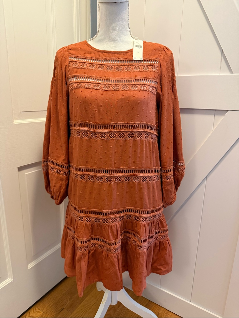 NEW WITH TAGS Anthropologie Rust Dress -perfect for Thanksgiving